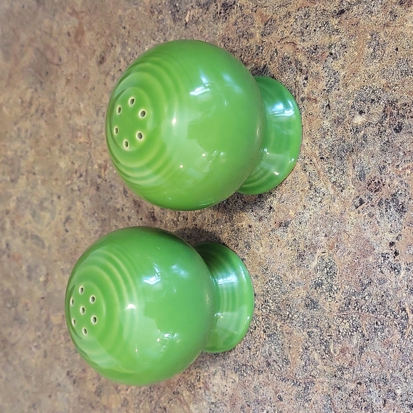Fiestaware Dining Vintage Fiestaware Green Salt Pepper Shakers